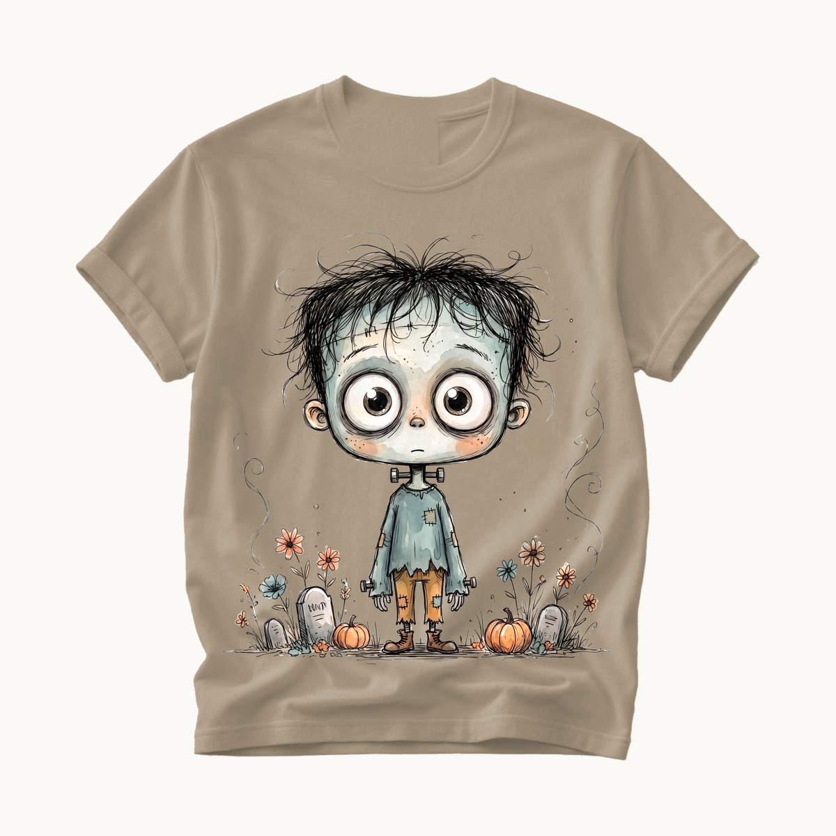 Cute Frankenstein Shirt | Whimsical Halloween T-Shirt | Funny Monster Tee for Women