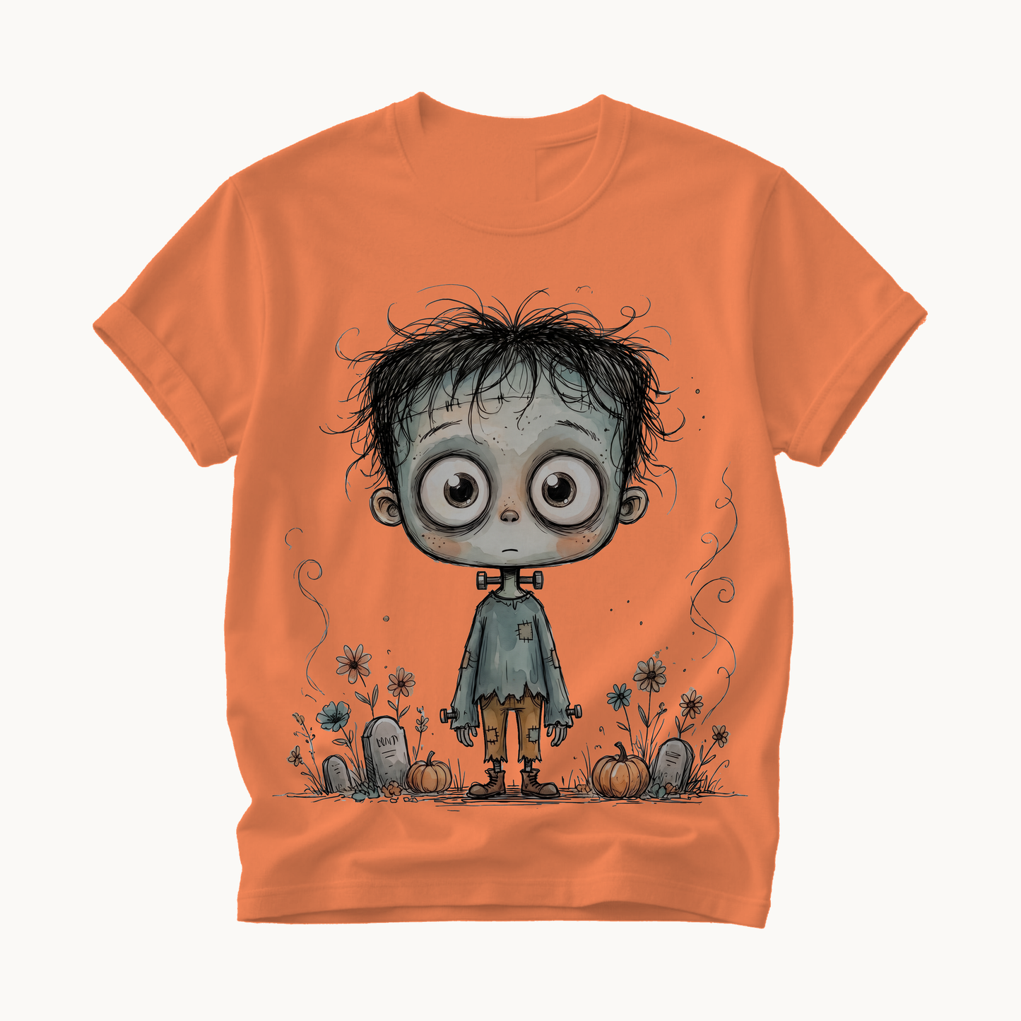 Cute Frankenstein Shirt | Whimsical Halloween T-Shirt | Funny Monster Tee for Women